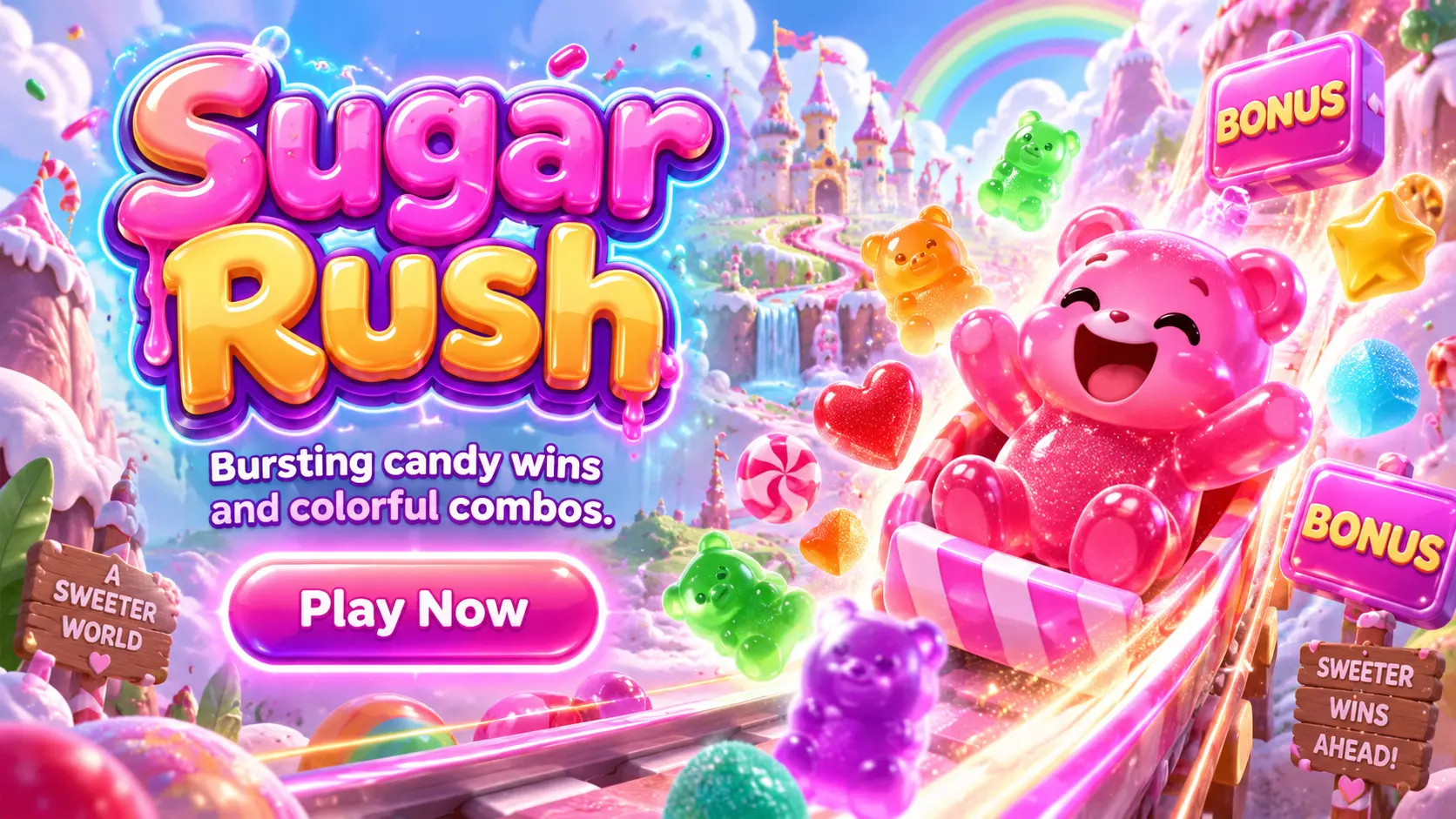Sugar Rush — Bursting candy wins and colorful combos